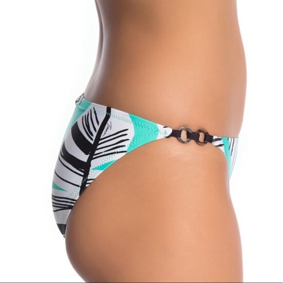Trina Turk Women's Green Multi Copacabana Geometric Hipster Swim Bottoms sz 4 - Picture 2 of 6